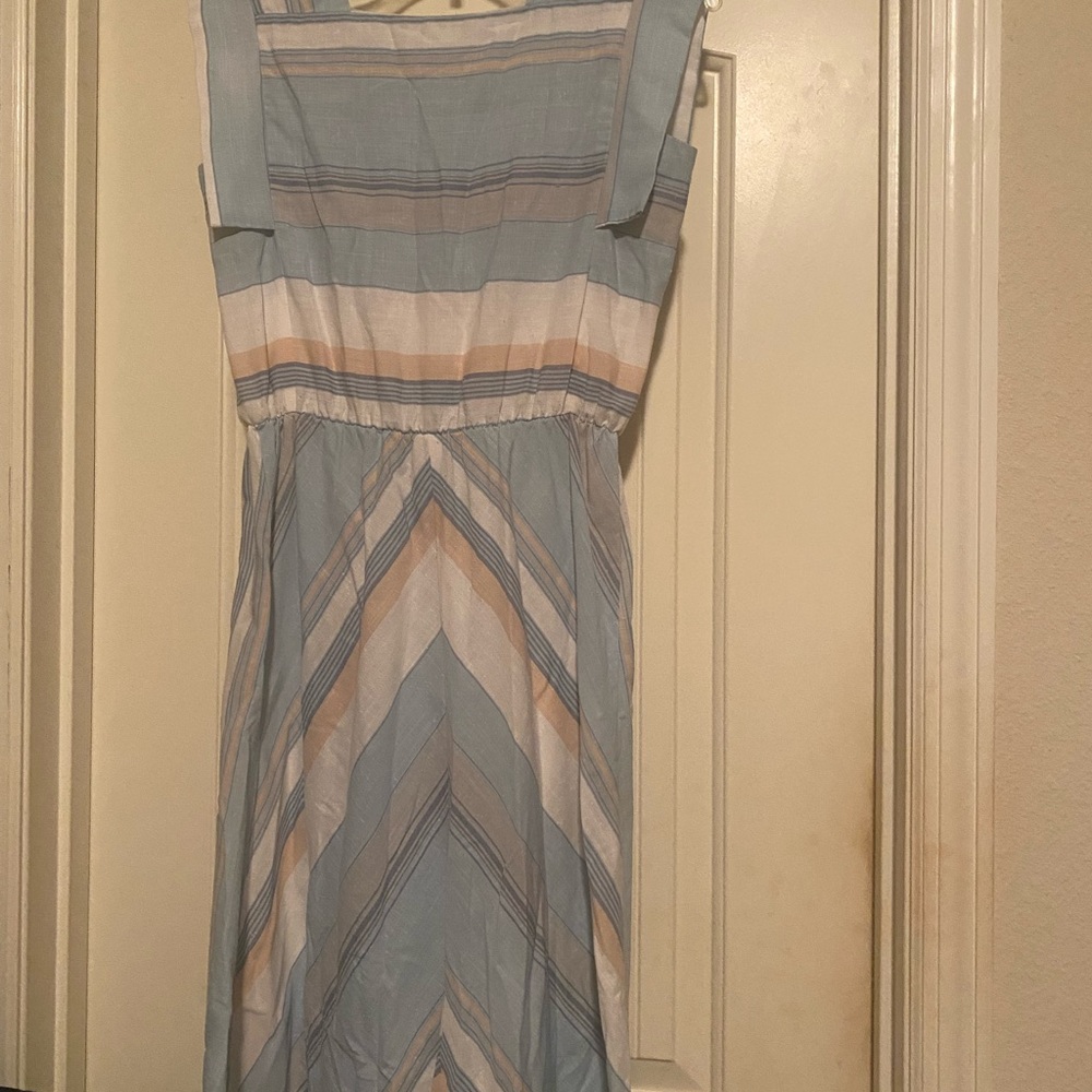 Vintage Oops California Blue Striped Dress